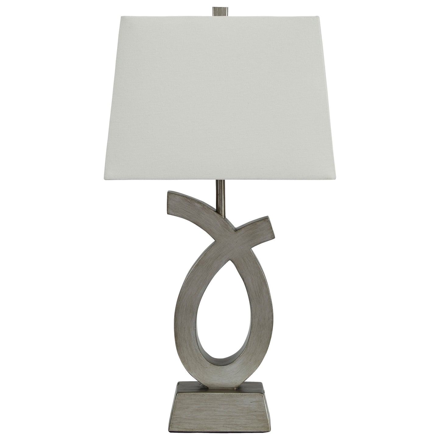 silver half crossed lamp