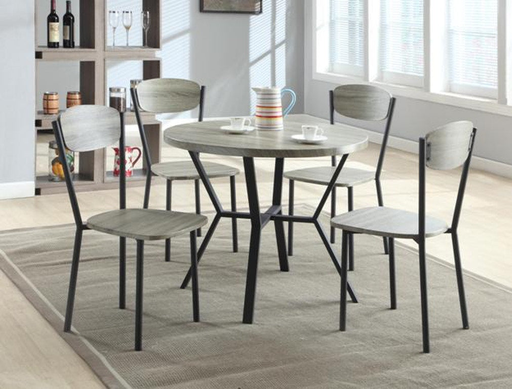 Crown Mark 1230 Gray 4-Piece Dining Table Set