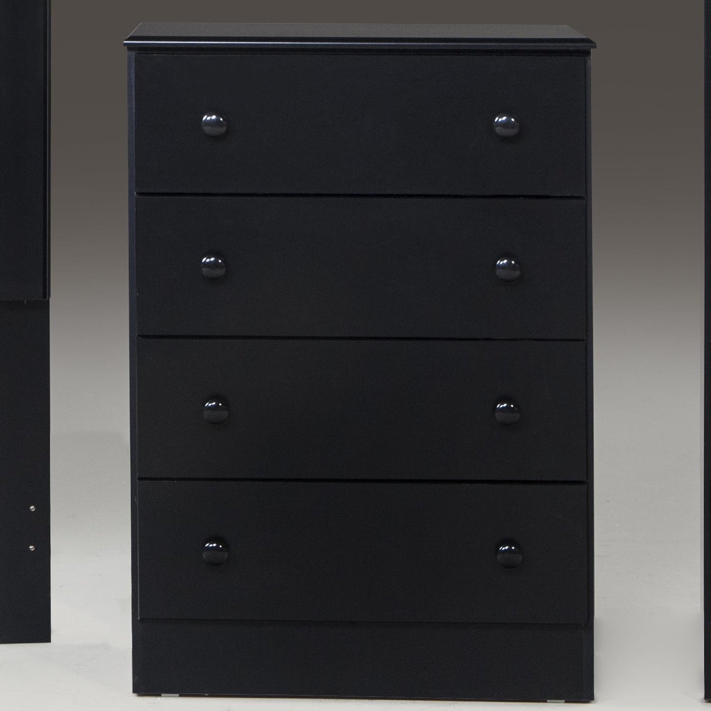Black 4-Drawer Chest