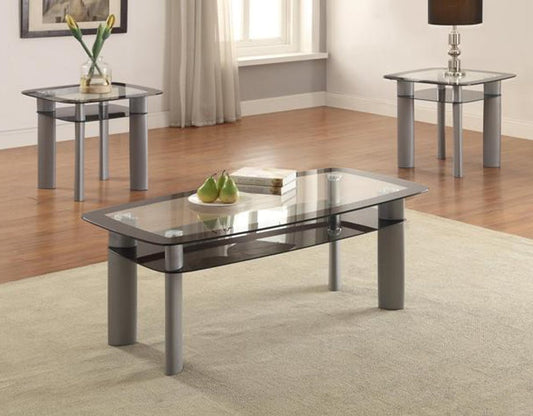 Crown Mark glass coffee table set (3170)