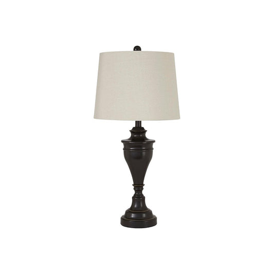 brown metal lamp