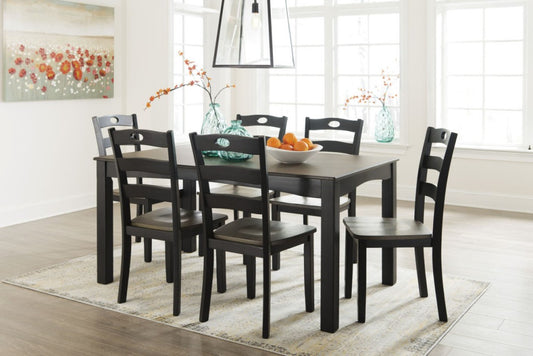 ASHLEY D338-425 7-Piece Dining Table Set