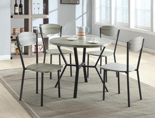Crown Mark 1230 Gray 4-Piece Dining Table Set