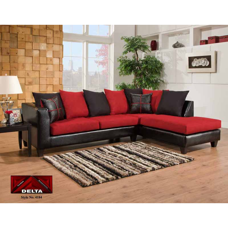 red multicolor sectional