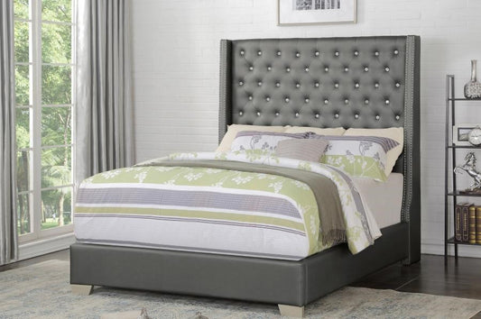 HH400 Grey Bling Platform Bed