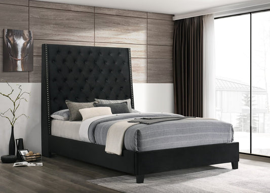 hh630 velvet headboard bling bed