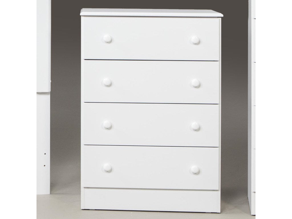 White 4-Drawer Chest