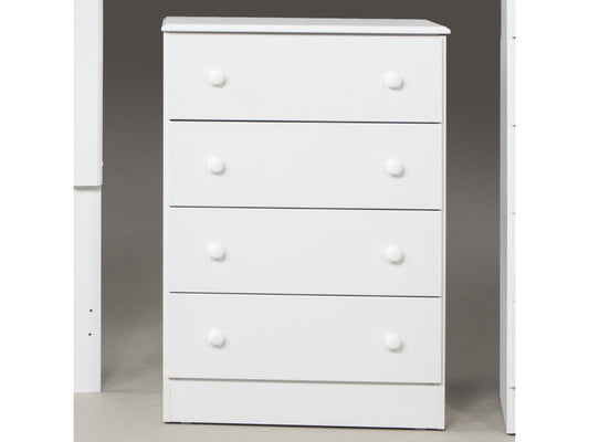 White 4-Drawer Chest