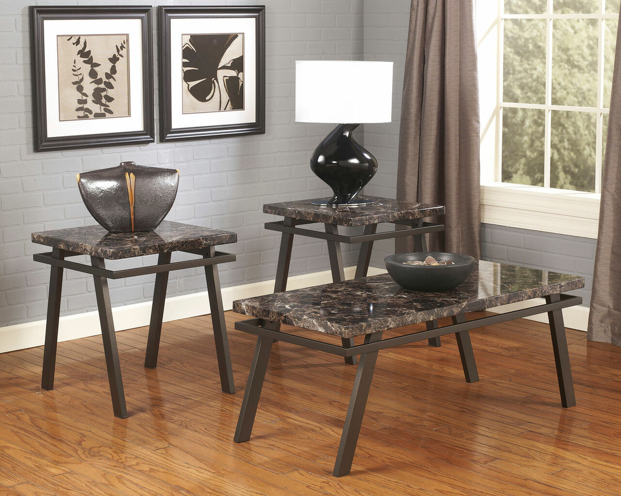 ASHLEY T126-13 coffee table set