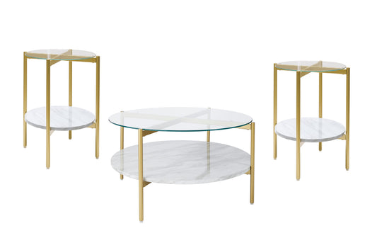 ASHLEY T192-8-6 coffee table set