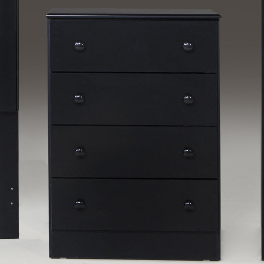 Black 4-Drawer Chest